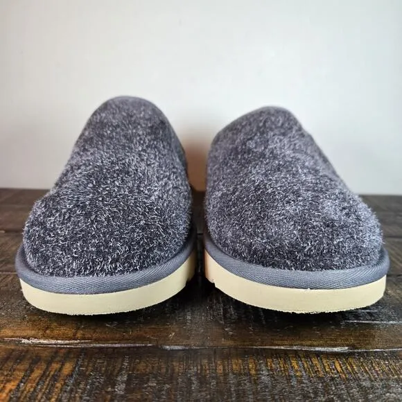 UGG Classic Slipper Mens Size 13 Shaggy Suede Fuzzy Warm Slip On Shoes Blue