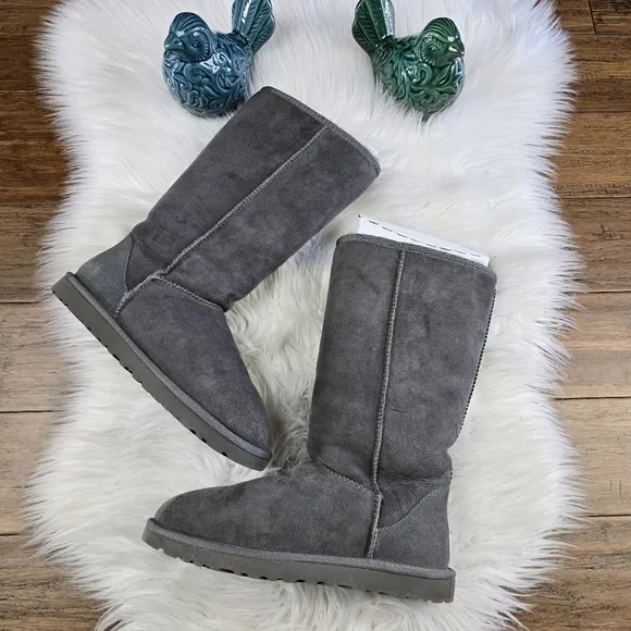UGG Classic Tall Gray Boots Size 8