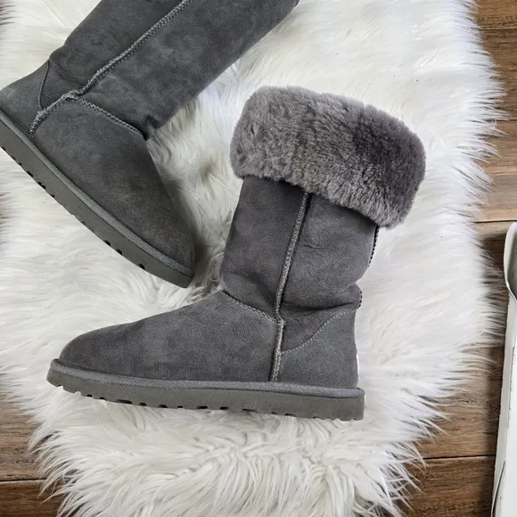 UGG Classic Tall Gray Boots Size 8