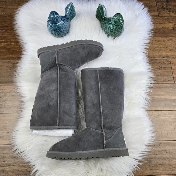 UGG Classic Tall Gray Boots Size 8