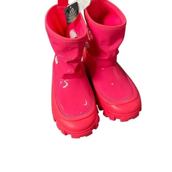 UGG Classic Brellah Mini Logo Stripe Boots size 5 girls  coral pink new no box