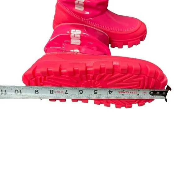 UGG Classic Brellah Mini Logo Stripe Boots size 5 girls  coral pink new no box