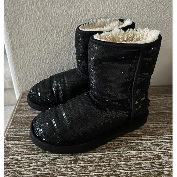 UGG Girl's Classic Short Sequin Boots