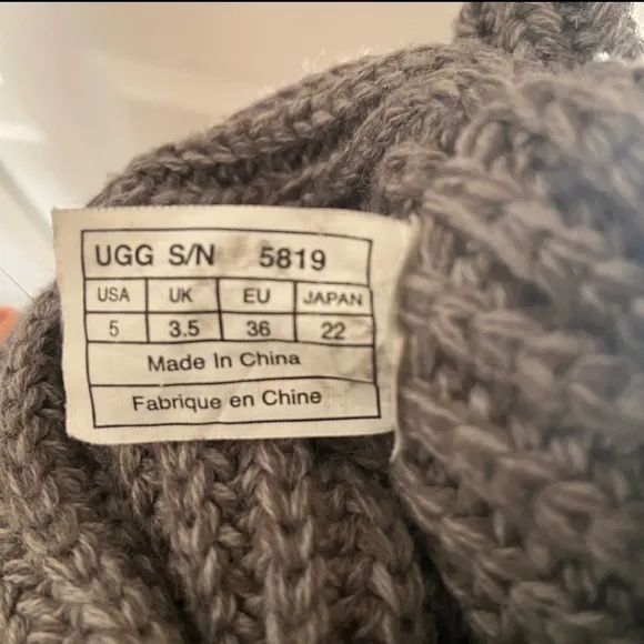 Ugg Kids Classic Knit Cardy Boots in Grey