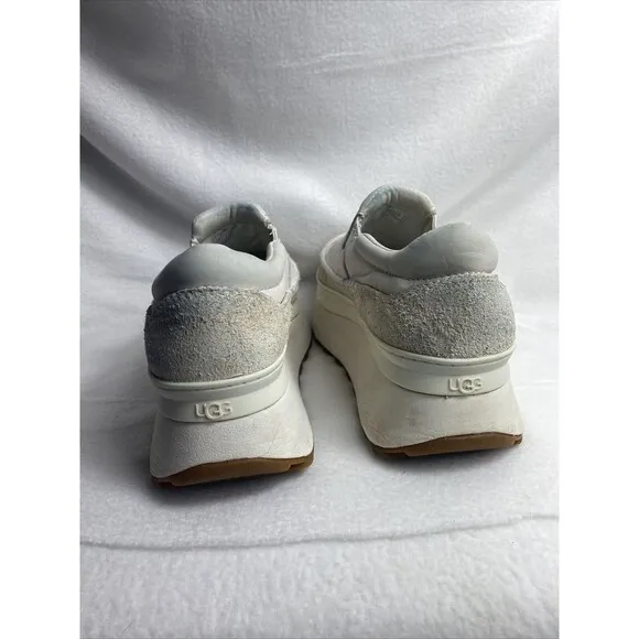 UGG MARIN CANVAS PLATFORM OFF WHITE SLIP ON SNEAKER‎ SHOES US 6 / EU 37 / UK 4