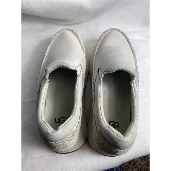 UGG MARIN CANVAS PLATFORM OFF WHITE SLIP ON SNEAKER‎ SHOES US 6 / EU 37 / UK 4
