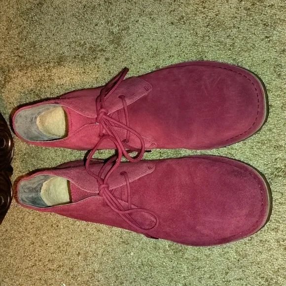 UGG Men's Cranberry Red Suede Brunch Boots sz 11.5
