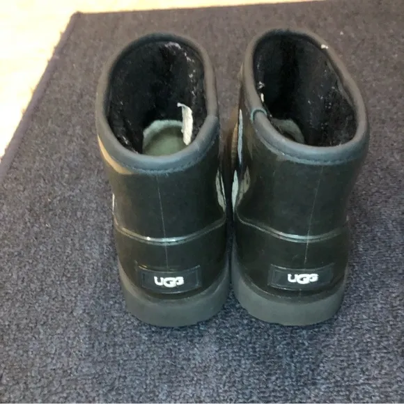 Ugg Mini Classic Ii Waterproof Black Boots Size 2