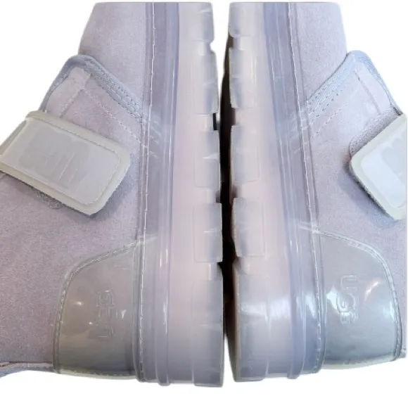 UGG NEUMEL CLEAR JUNE GLOOM SUEDE CLASSIC LAVENDER BOOTS SIZE 9 SHEEPSKIN