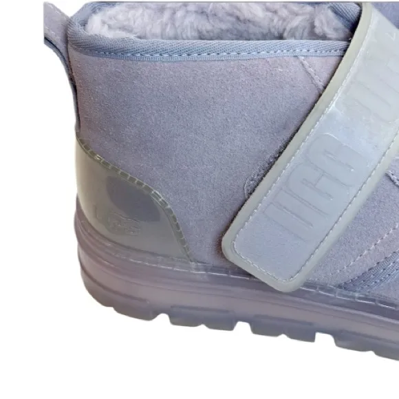 UGG NEUMEL CLEAR JUNE GLOOM SUEDE CLASSIC LAVENDER BOOTS SIZE 9 SHEEPSKIN