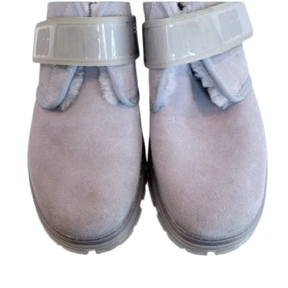 UGG NEUMEL CLEAR JUNE GLOOM SUEDE CLASSIC LAVENDER BOOTS SIZE 9 SHEEPSKIN