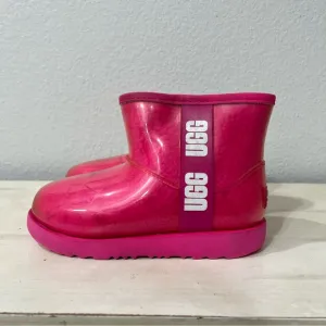 Ugg Pink Classic Clear Mini Boots