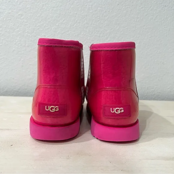 Ugg Pink Classic Clear Mini Boots
