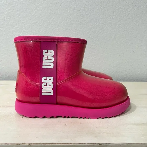Ugg Pink Classic Clear Mini Boots