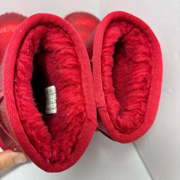 UGG Red Metallic Classic Boots  Size 9 Toddler