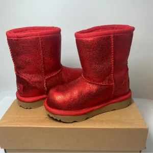 UGG Red Metallic Classic Boots  Size 9 Toddler