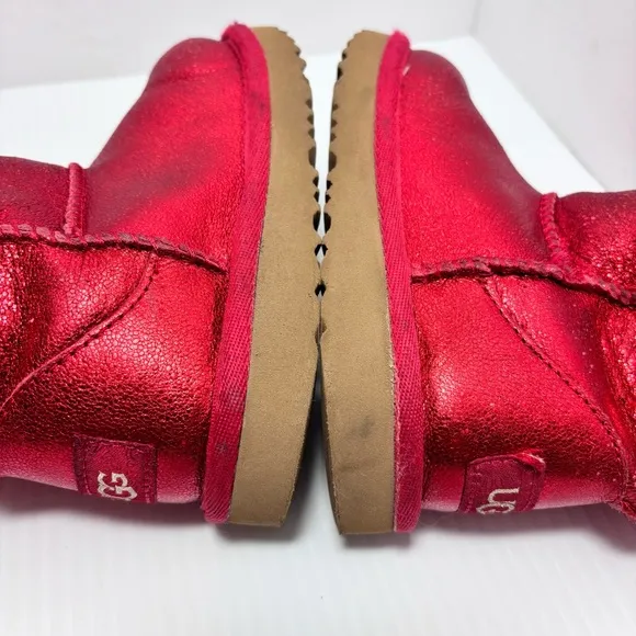 UGG Red Metallic Classic Boots  Size 9 Toddler
