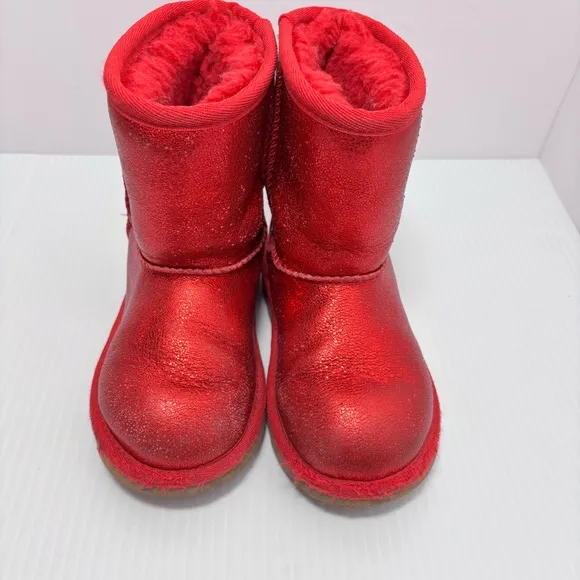 UGG Red Metallic Classic Boots  Size 9 Toddler
