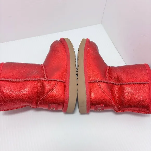 UGG Red Metallic Classic Boots  Size 9 Toddler