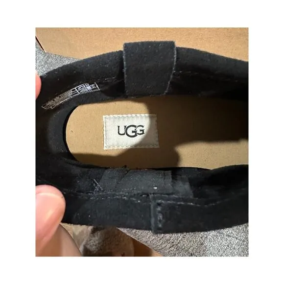 Ugg Women's Josephine Cuff Black Boots Size 8 NWOT Suede Upper Side Zipper