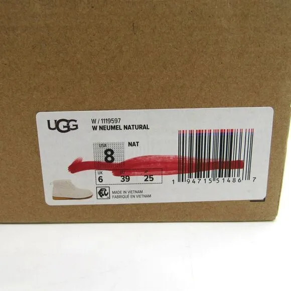 UGG WOMEN'S NATURAL CANVAS CLASSIC NEUMEL BOOTS SZ 8