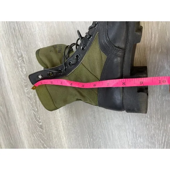 US Army Men's 7R Black Leather Vietnam Era Lace Up Jungle Military Combat Boot