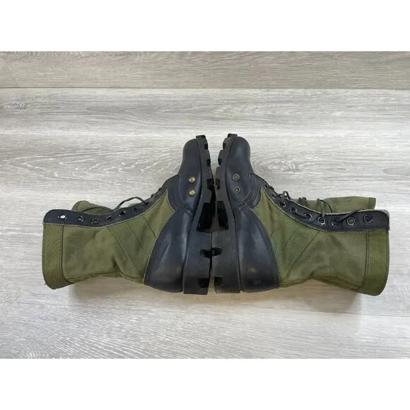 US Army Men's 7R Black Leather Vietnam Era Lace Up Jungle Military Combat Boot