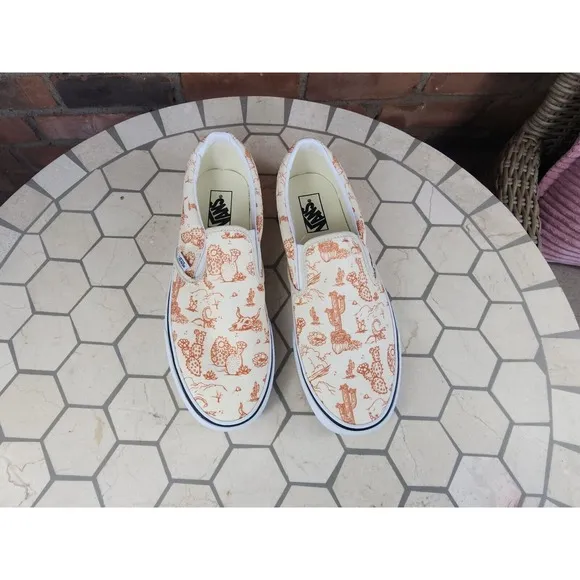 Vans Classic Slip On Desert Vibes Cream Tan Biege Turtledove Shoe Men's Size 11