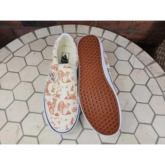 Vans Classic Slip On Desert Vibes Cream Tan Biege Turtledove Shoe Men's Size 11
