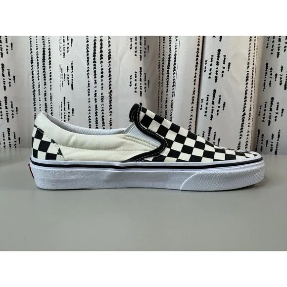 VANS Classic Slip On Shoes 8.5 M 10 W Checkerboard Skate Surf Rock Unisex NWOB
