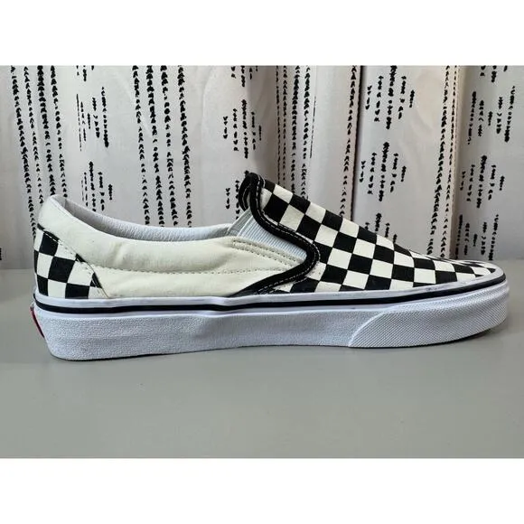 VANS Classic Slip On Shoes 8.5 M 10 W Checkerboard Skate Surf Rock Unisex NWOB