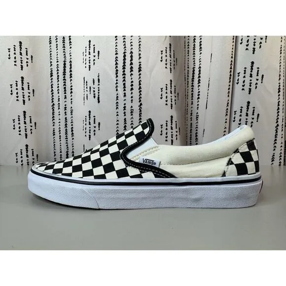 VANS Classic Slip On Shoes 8.5 M 10 W Checkerboard Skate Surf Rock Unisex NWOB