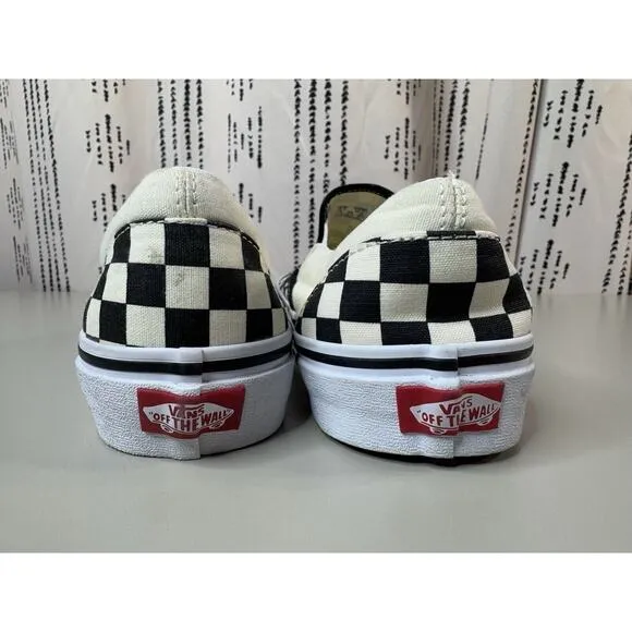 VANS Classic Slip On Shoes 8.5 M 10 W Checkerboard Skate Surf Rock Unisex NWOB