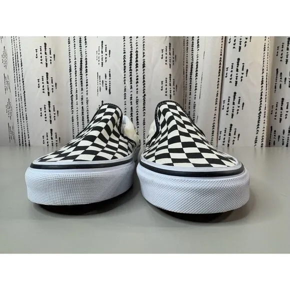 VANS Classic Slip On Shoes 8.5 M 10 W Checkerboard Skate Surf Rock Unisex NWOB
