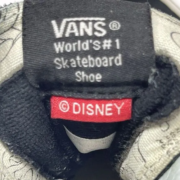 Vans Disney Shoes Mens 7 Womens 8.5 Black Mickey‎ Mouse Plane Crazy Sk8-Hi