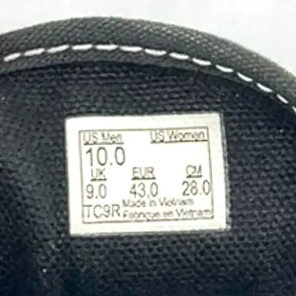 Vans Era 59 Canvas Chambray Black Gray Brown Leather Heel Low Top Skate Shoes 10