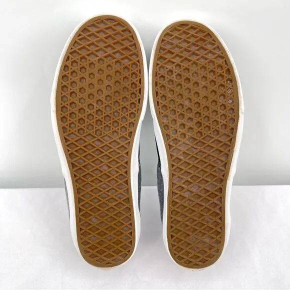 Vans Era 59 Canvas Chambray Black Gray Brown Leather Heel Low Top Skate Shoes 10