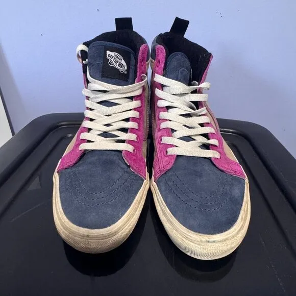 Vans high tops tri colour shoes. size 8 mens 9.5 ladies
