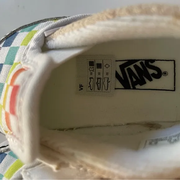 Vans Infant Slip-On V Crib (Checkerboard) Rainbow/True White Size 2