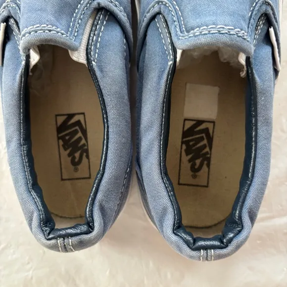 Vans Kids Classic Slip-On Shoes - Navy/White SZ 1 NWOT