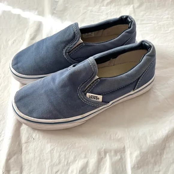 Vans Kids Classic Slip-On Shoes - Navy/White SZ 1 NWOT