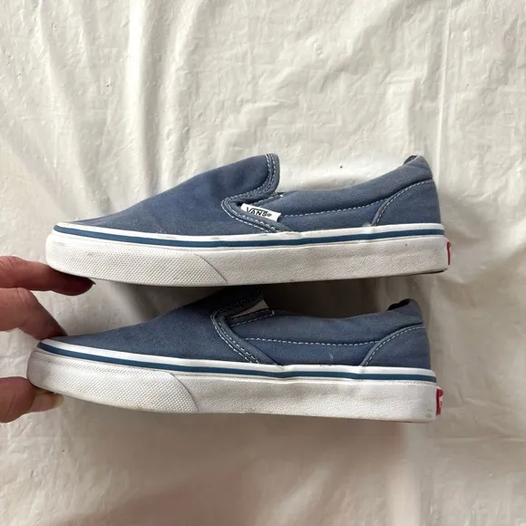 Vans Kids Classic Slip-On Shoes - Navy/White SZ 1 NWOT