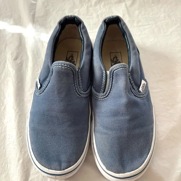 Vans Kids Classic Slip-On Shoes - Navy/White SZ 1 NWOT