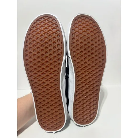 Vans Men Size 9.5 Asher Black Checkerboard Slip On Shoes