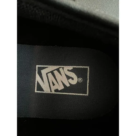VANS MENS ATWOOD TEXTILE BLACK/ORION SKATE SHOES LACE UP SIZE 9 1/2 LIKE NEW