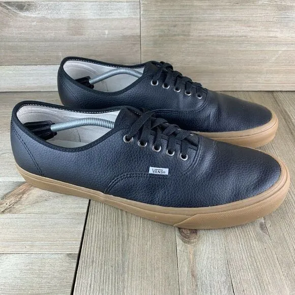 Vans Men's Atwood Black Canvas w/ Brown Gum Sole Skate Shoes size US 15‎ W