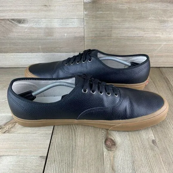 Vans Men's Atwood Black Canvas w/ Brown Gum Sole Skate Shoes size US 15‎ W