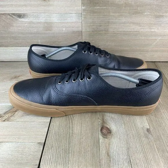 Vans Men's Atwood Black Canvas w/ Brown Gum Sole Skate Shoes size US 15‎ W