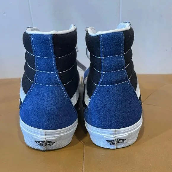 Vans Men’s Sk8 Hi Bolt Suede Canvas True‎ Blue High Tops Skate Shoes Size 11.5