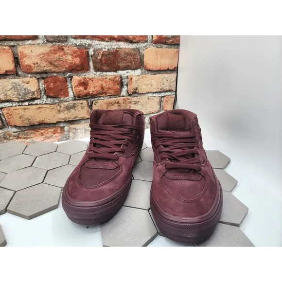 Vans Men's Skate Half Cab Mono Chocolate Brown Suede shoes Sz 11.5 Rare Halfcab